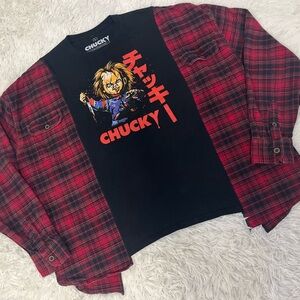 Chucky Red and Black Plaid Men's Shirt